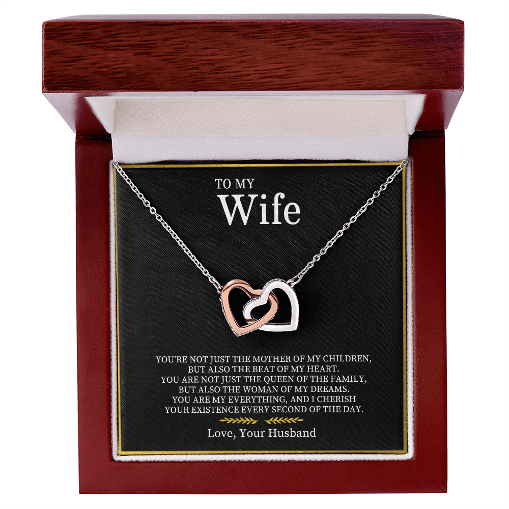 Para mi esposa | Collar de corazones entrelazados