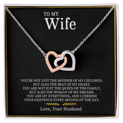 Para mi esposa | Collar de corazones entrelazados 